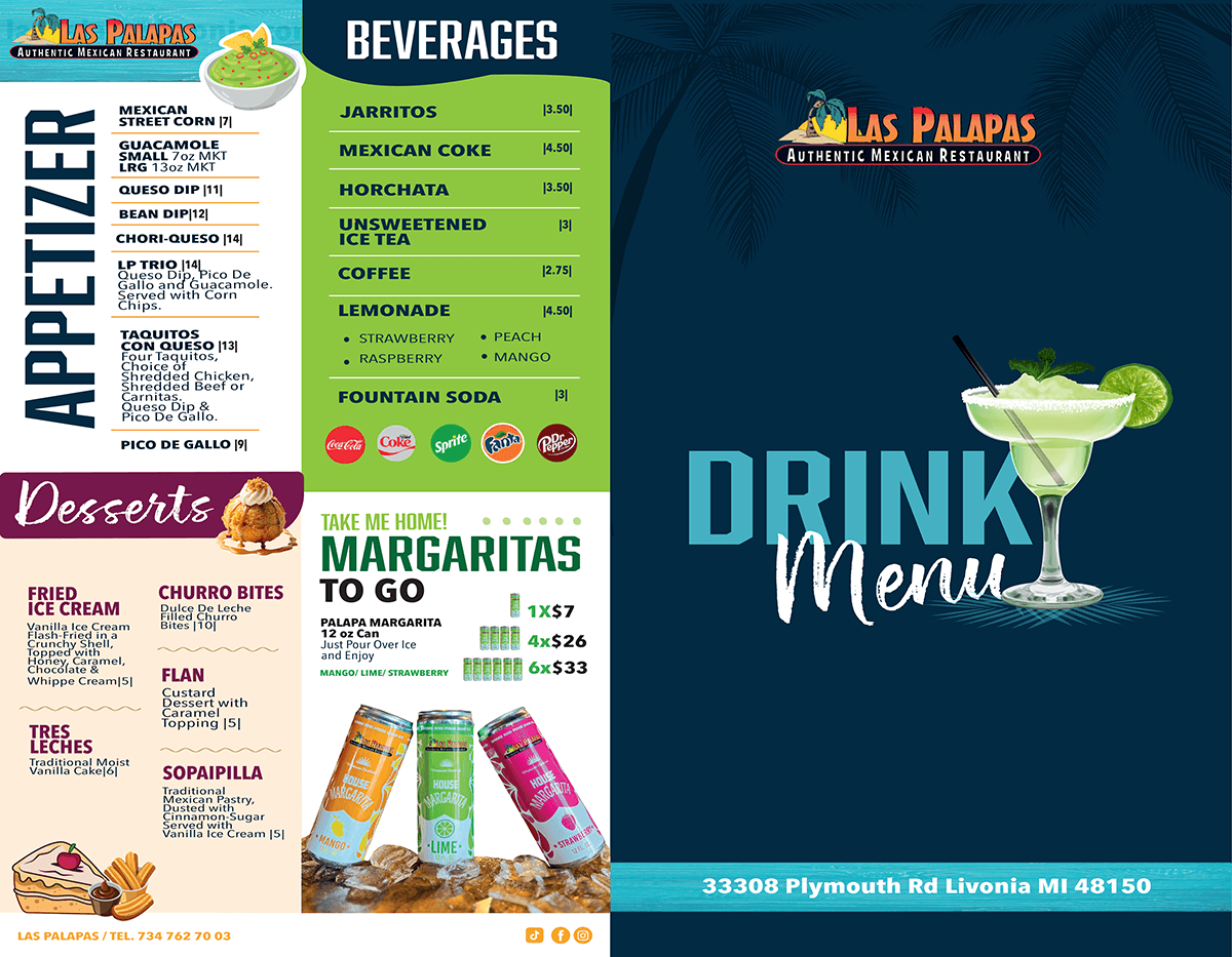 Las Palapas Drink Menu