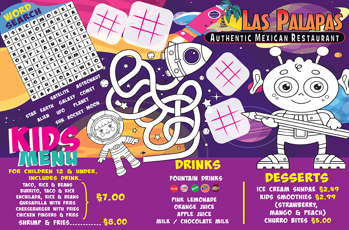 Las Palapas Kids Menu